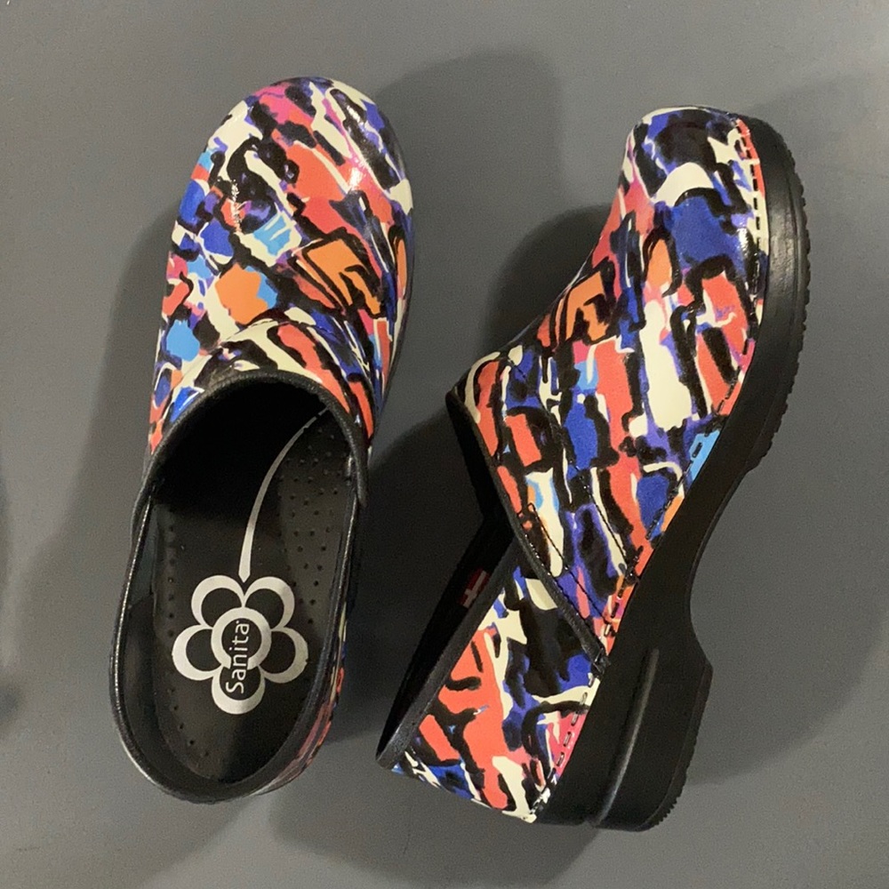 Sanita original professional multicolor clogs